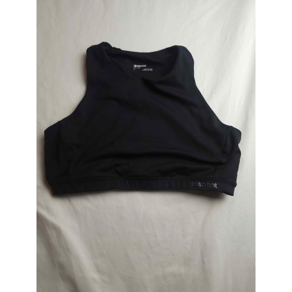 Marmot Womens High Neck Racerback Sports Bra Black Size Large - Picture 2 of 8